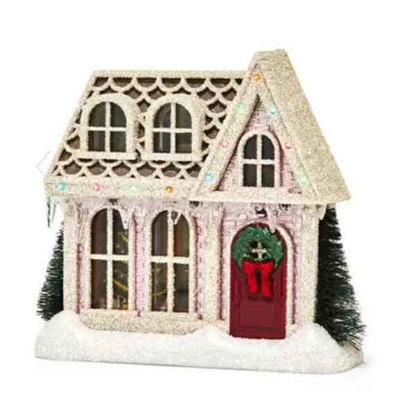 New Light Up Bath and Body Works Holiday Cottage Wallflower Plug In & Bulb - Picture 8 of 8